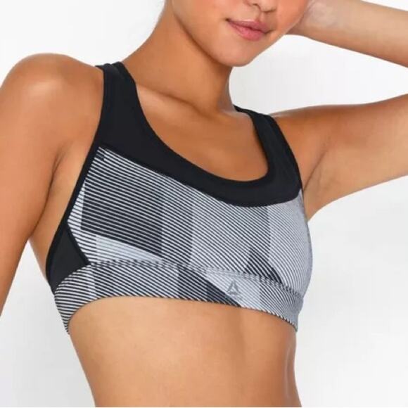 Reebok Striped Sports Bra - Picture 1 of 9